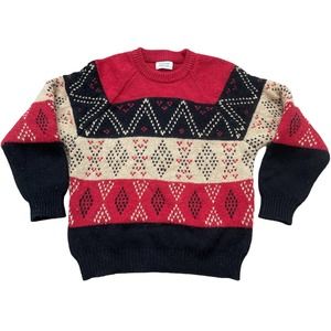 United Colors of Benetton Vintage Shetland Wool Sweater Medium Made in Italy VTG